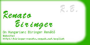 renato biringer business card