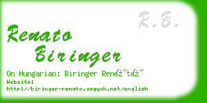 renato biringer business card